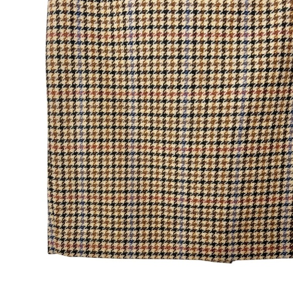 J. Crew Plaid Houndstooth Wool Women’s High Waist Academia Pencil Skirt Sz 4 - Picture 6 of 12